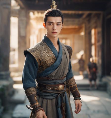 03479-645480137-_lora_Qige中国甲胄(Chinese_armor)SDXL_v1.0_0.8_,a 25 year old chinese man,Qxjia, realistic,solo,Background of ancient Chinese cities.png